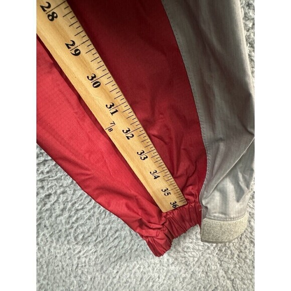 Eddie Bauer Rain Jacket Mens TXL Red Hooded Lined Pockets Full Zip Rain Coat - Picture 14 of 15